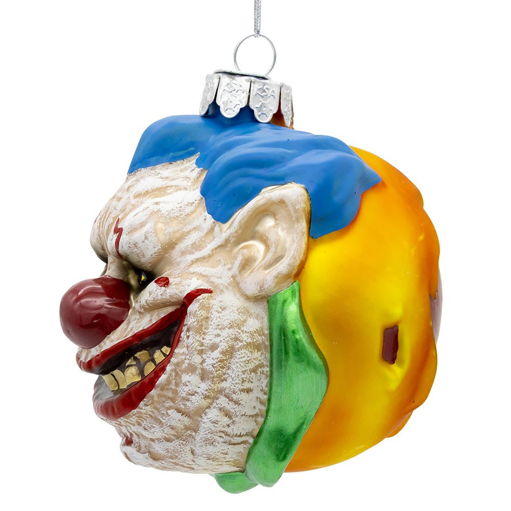 Gorenaments® Glass "Bubbles" Evil Clown Ornament