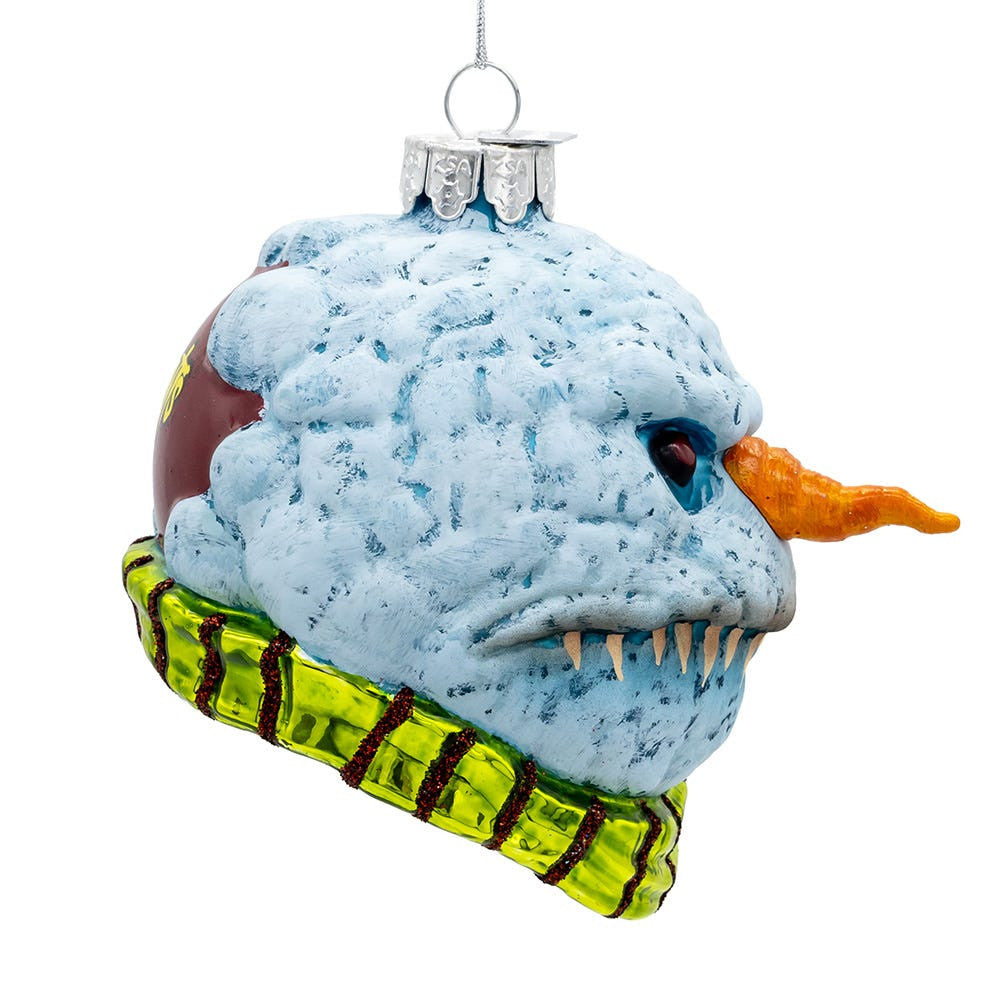 Gorenaments® Glass Evil Snowman Ornament