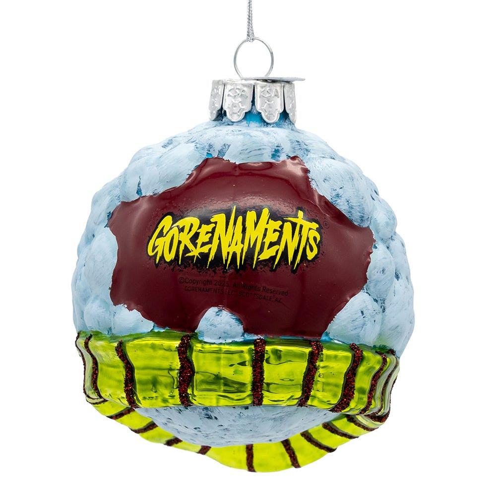 Gorenaments® Glass Evil Snowman Ornament