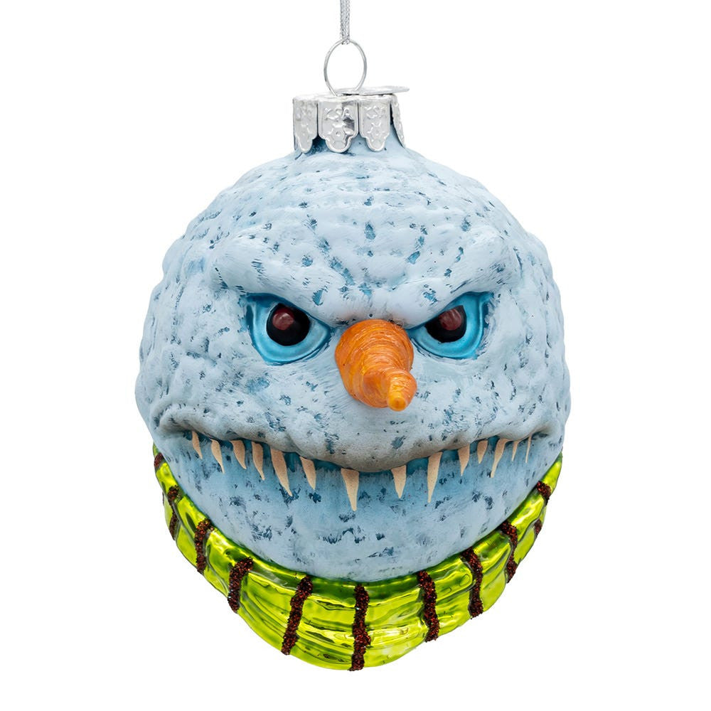Gorenaments® Glass Evil Snowman Ornament