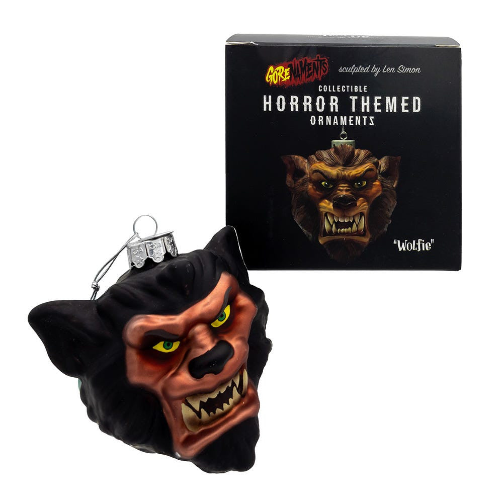 Gorenaments® Glass "Wolfie" Werewolf Ornament