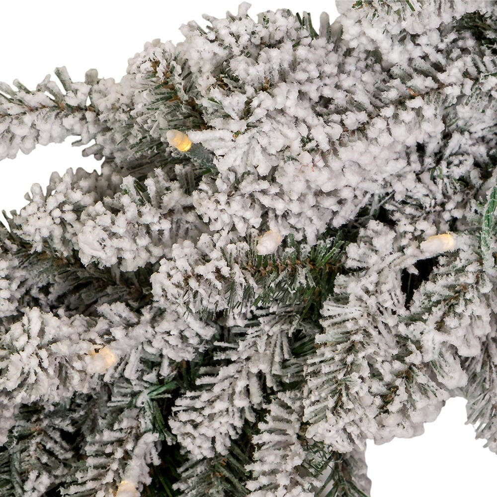 9' Pre-Lit Warm White LED Vail Pine Garland