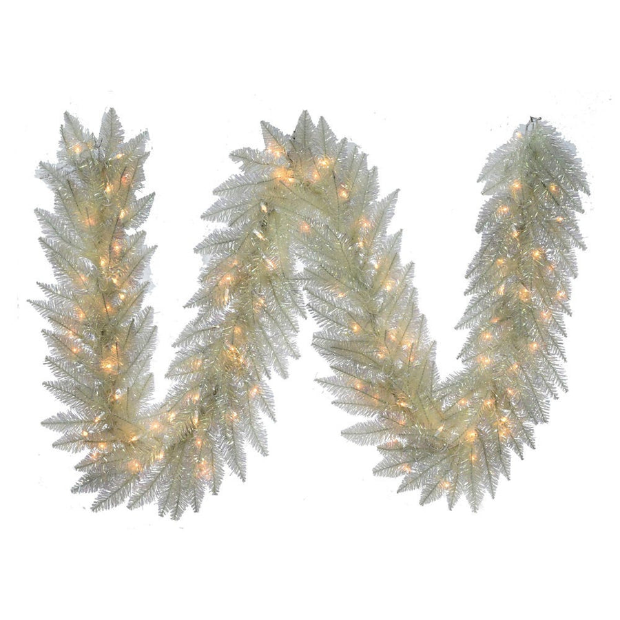 9' Pre-Lit Clear Incandescent Garland