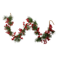 6' Un-Lit Berry Rope Garland