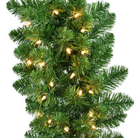 9' Pre-Lit Clear LED Vanderbilt Garland
