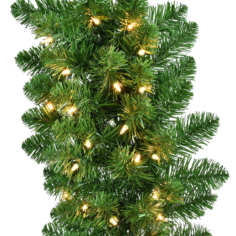 9' Pre-Lit Clear LED Vanderbilt Garland