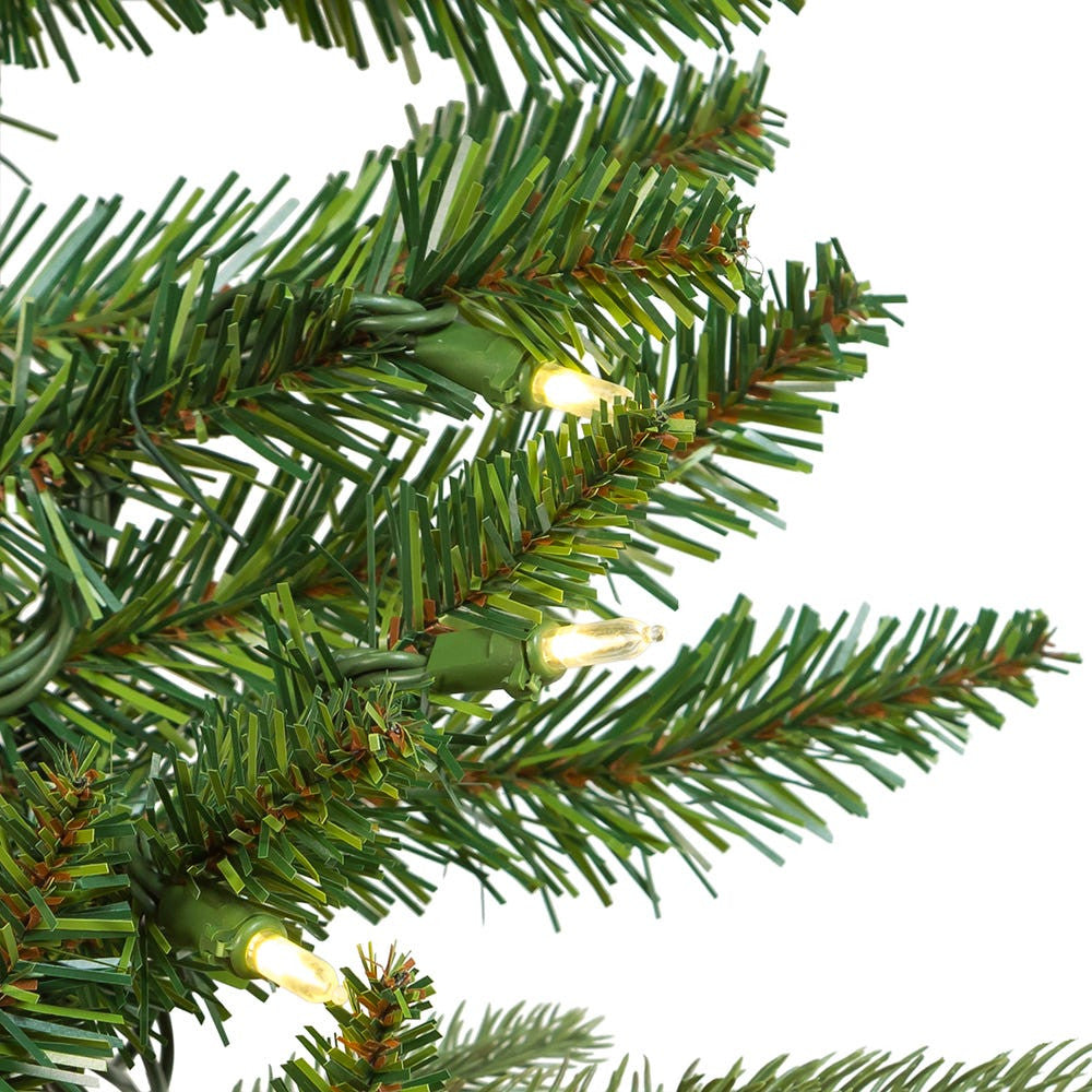 9' Pre-Lit Warm White LED Grand Fir Garland