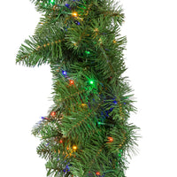9' Pre-Lit Multicolored Cluster LED Noble Fir Garland