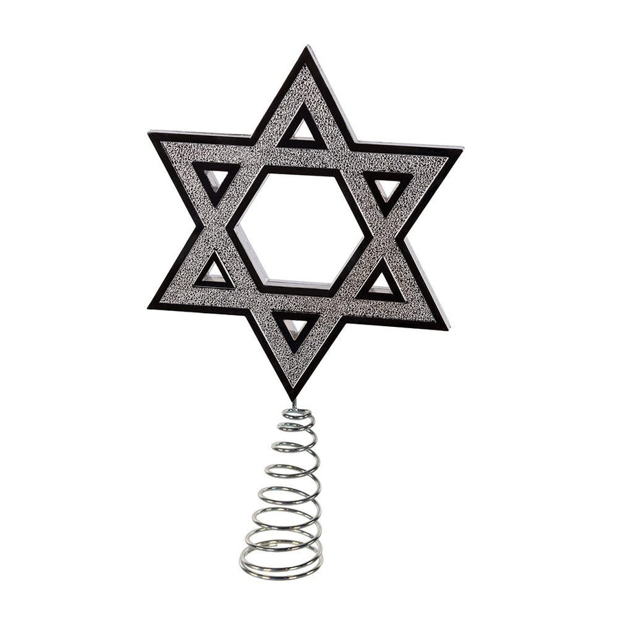 13.7" Un-Lit Silver Hanukkah Treetop
