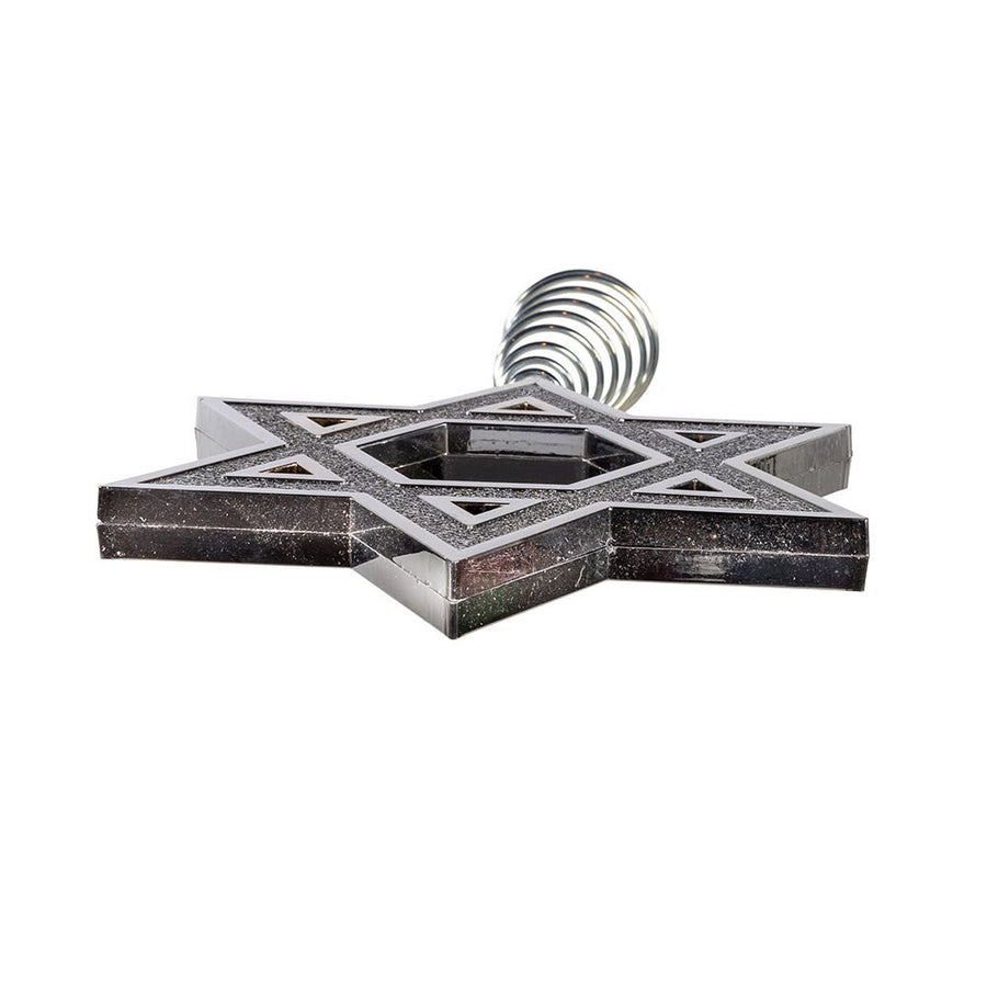 13.7" Un-Lit Silver Hanukkah Treetop