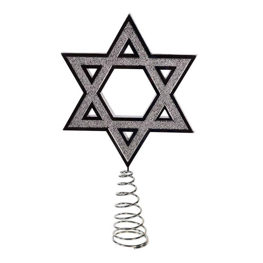 13.7" Un-Lit Silver Hanukkah Treetop