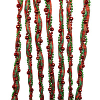Plaid Ribbon Bead Garland
