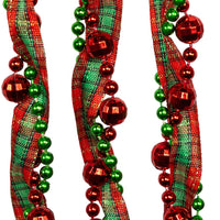 Plaid Ribbon Bead Garland