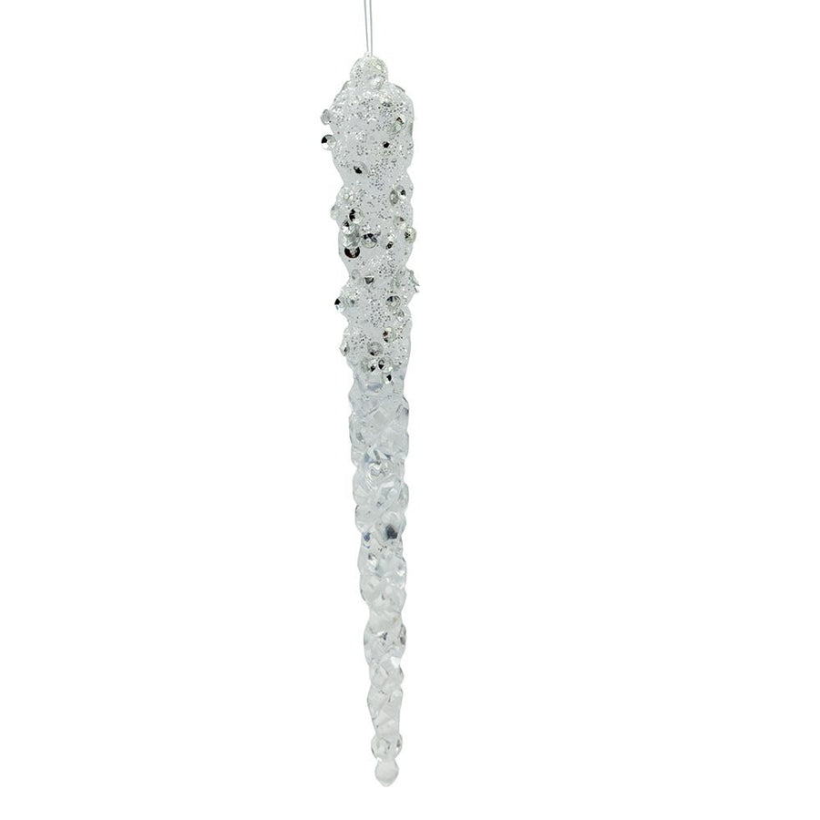 6" Glittered Icicle Ornaments