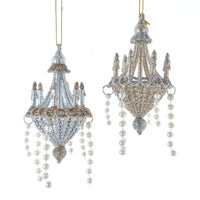 Glitter Chandelier With Pearl Ornaments