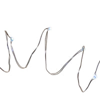 8' Battery Operated 25L Cool White Fairy LED Silver Wire Light Set In PDQ