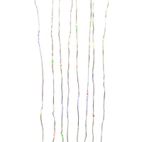 8' Battery Operated 25L Multicolor Fairy LED Silver Wire Light Set In PDQ