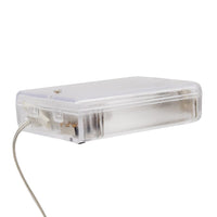 8' Battery Operated 25L Warm White Fairy LED Silver Wire Light Set In PDQ