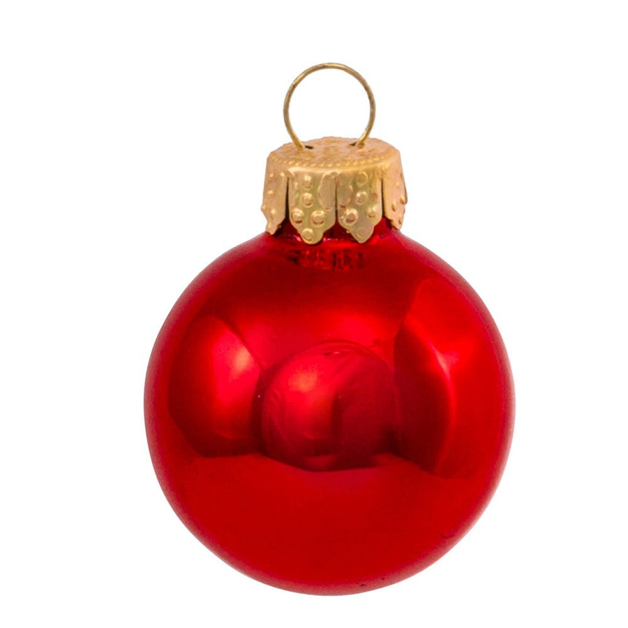 30MM Multicolored Glass Ornament & Treetop Set