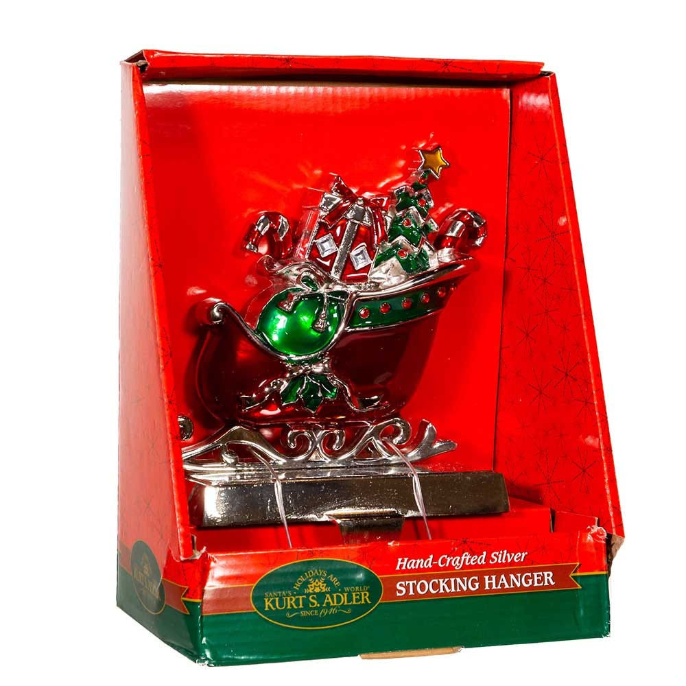 Metal Sleigh Stocking Hanger