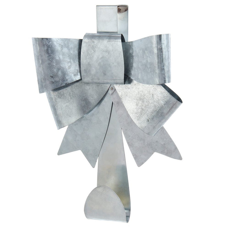 Silver Bow Over The Door Wreath Hanger