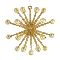 Gold Glittered Spike Ornament