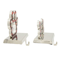 Red & Black Mirrored Dog Bone & Paw Stocking Holders