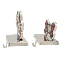 Red & Black Mirrored Dog Bone & Paw Stocking Holders