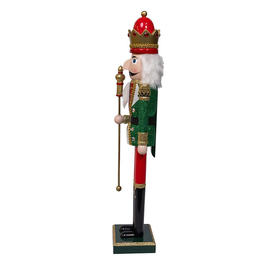 22" Red & Green King Nutcracker