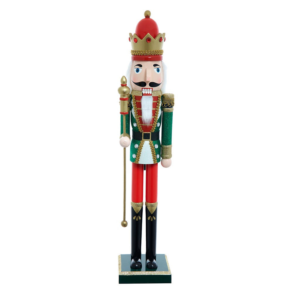 22" Red & Green King Nutcracker