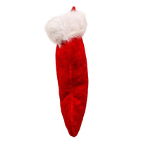 Red Stocking With Faux Rabbit Fur Cuff