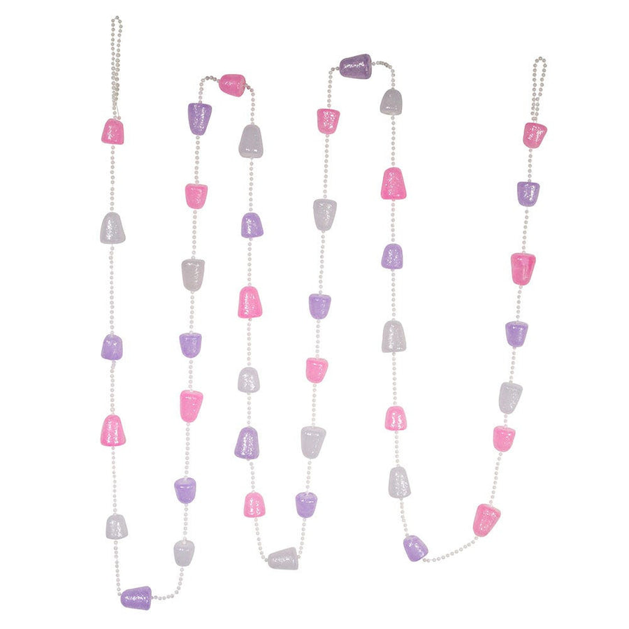Pink, Purple and White Glittered Gum Drop Garland