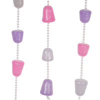 Pink, Purple and White Glittered Gum Drop Garland