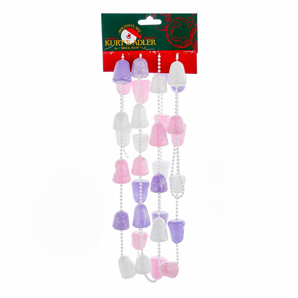 Pink, Purple and White Glittered Gum Drop Garland