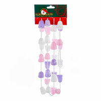 Pink, Purple and White Glittered Gum Drop Garland
