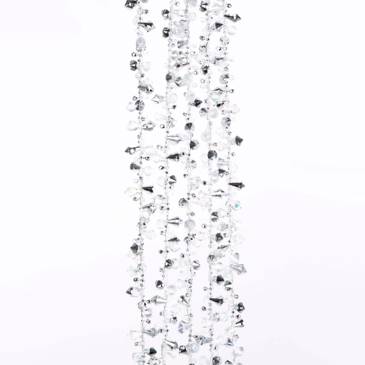 Iridescent and Silver Beaded Garland