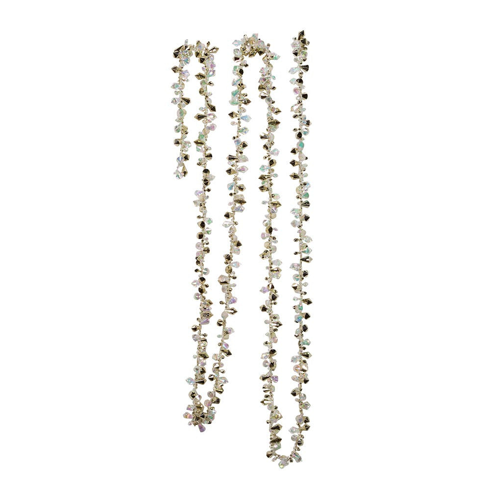 Iridescent and Gold Beaded Garland