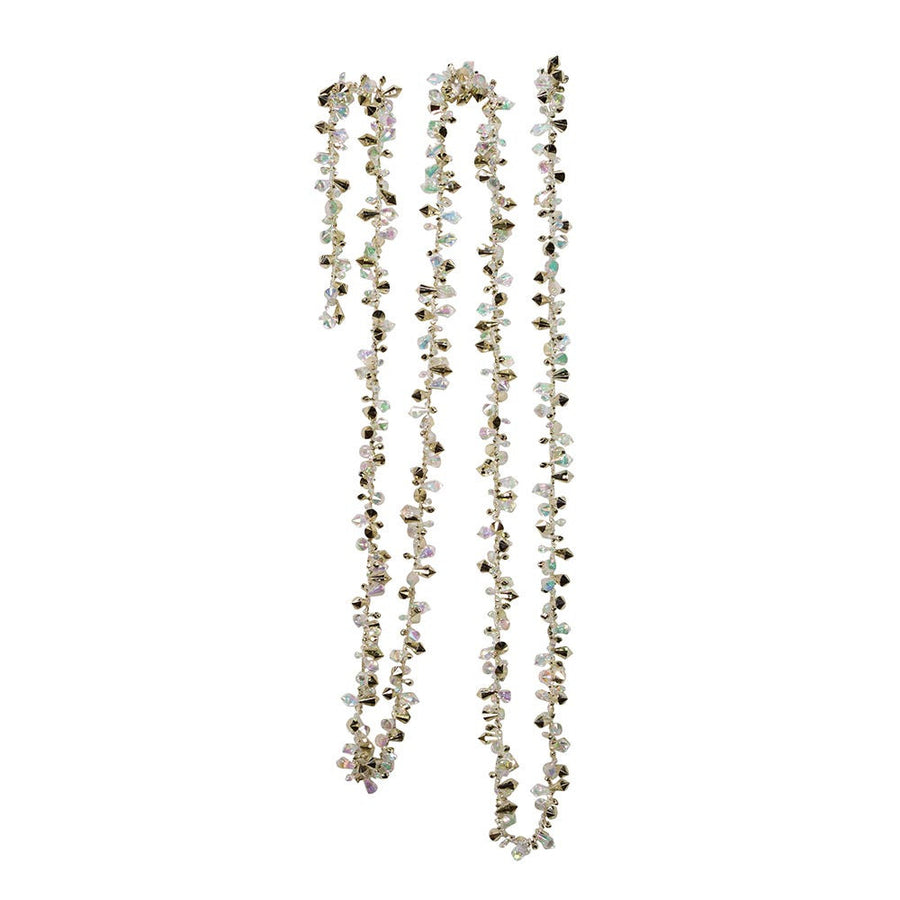 Iridescent and Gold Beaded Garland