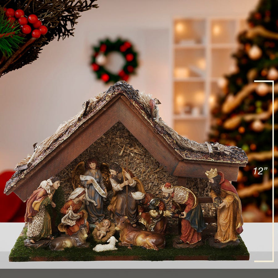 Nativity Set With Stable