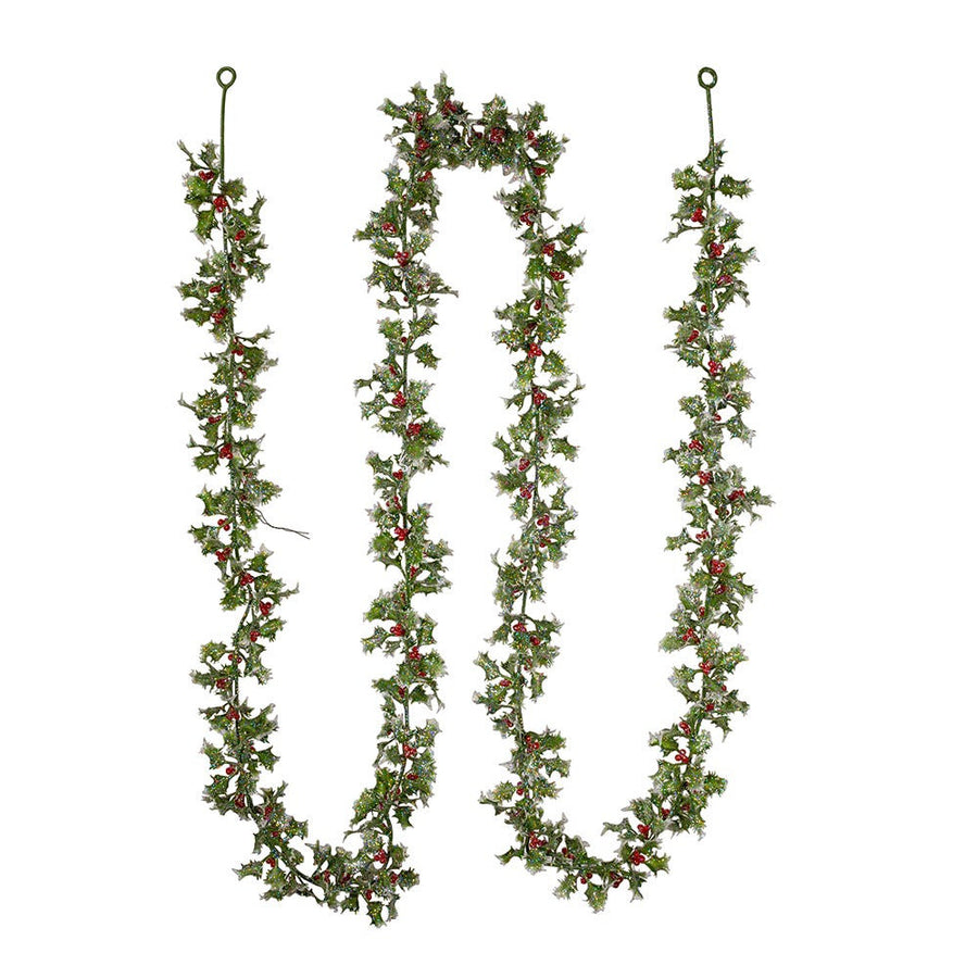 9' Un-Lit Holly Garland