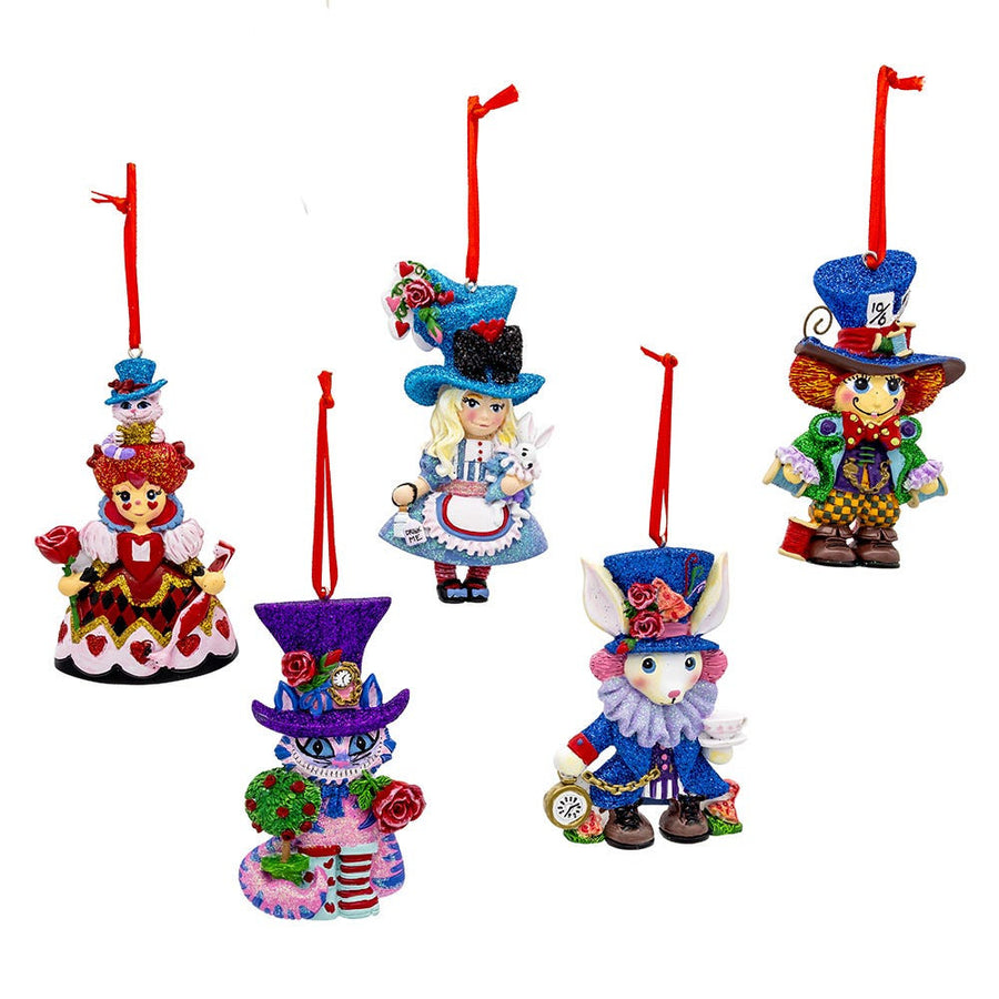 Alice In Wonderland Character Ornaments