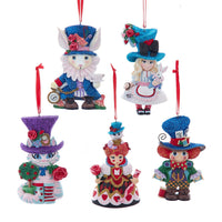 Alice In Wonderland Wooden Character Ornaments