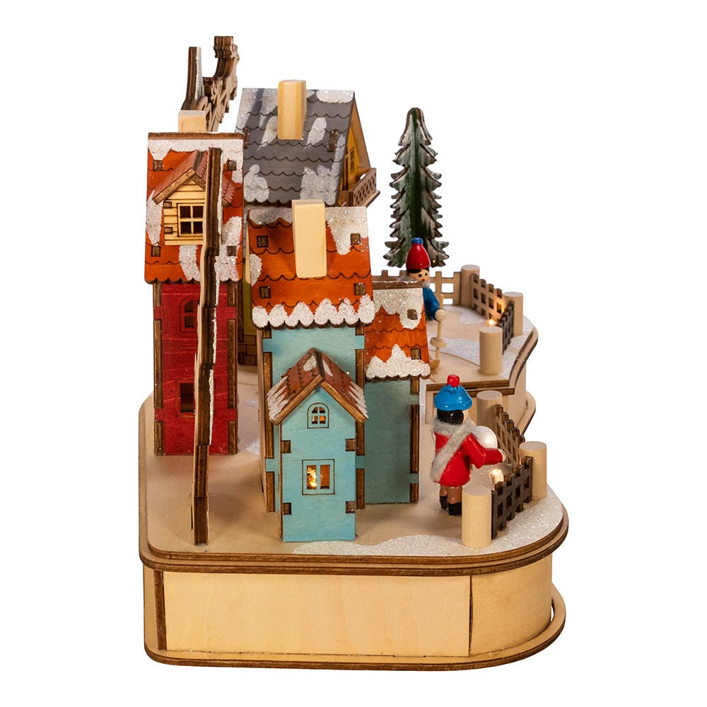 7" Battery Operated LED Musical House With Motion