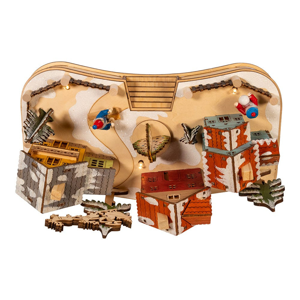 7" Battery Operated LED Musical House With Motion