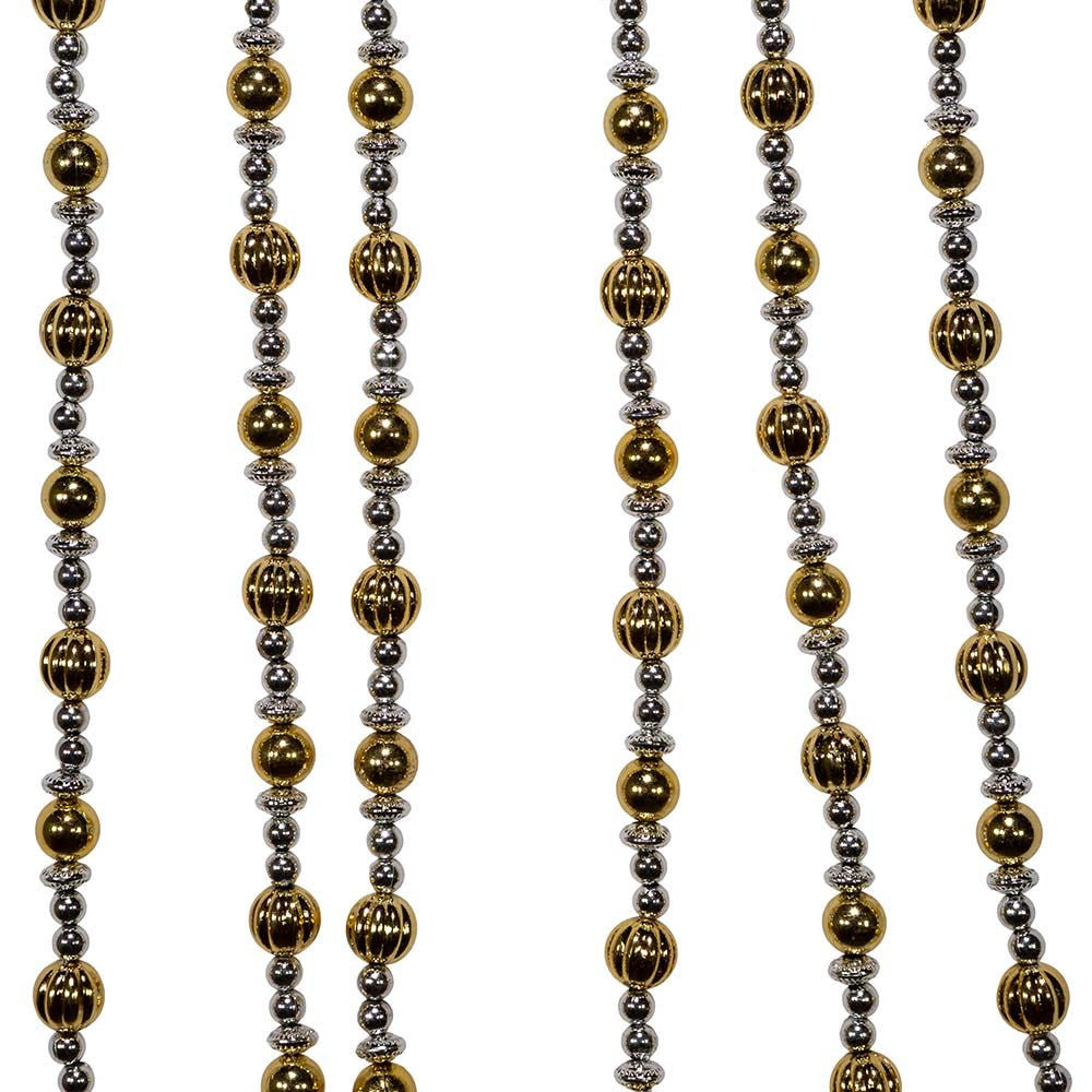 Shiny Silver and Gold Beaded Garland