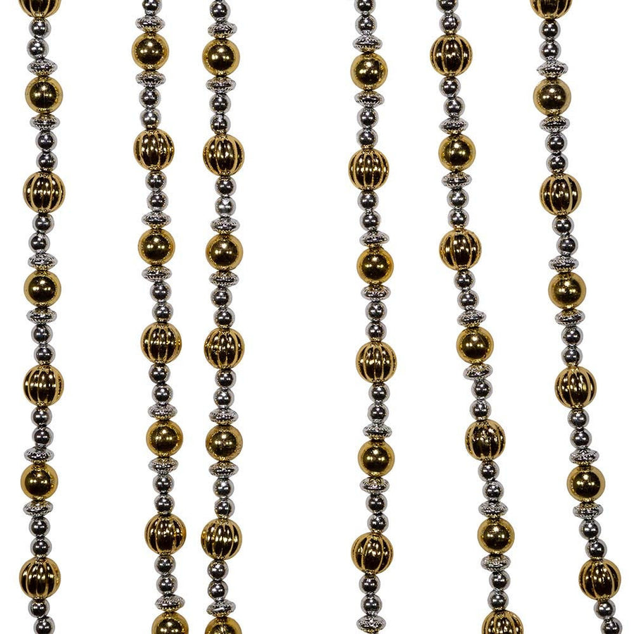 Shiny Silver and Gold Beaded Garland