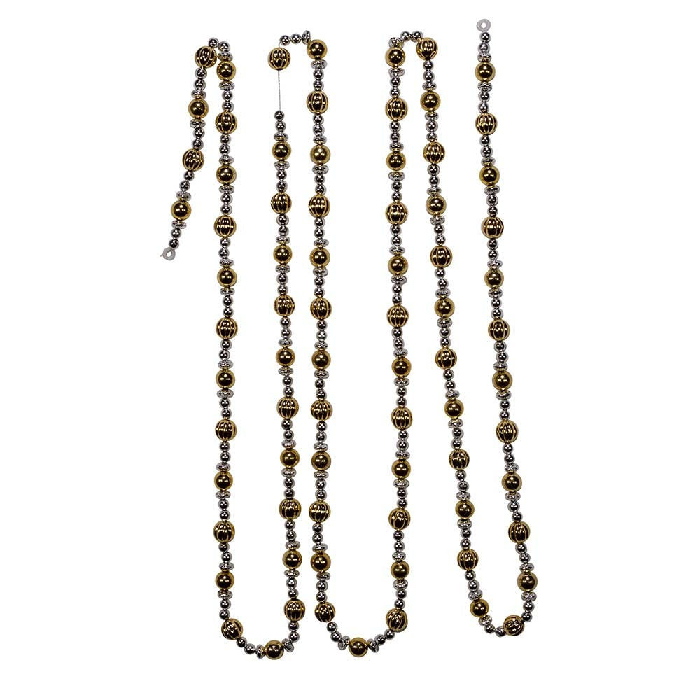 Shiny Silver and Gold Beaded Garland