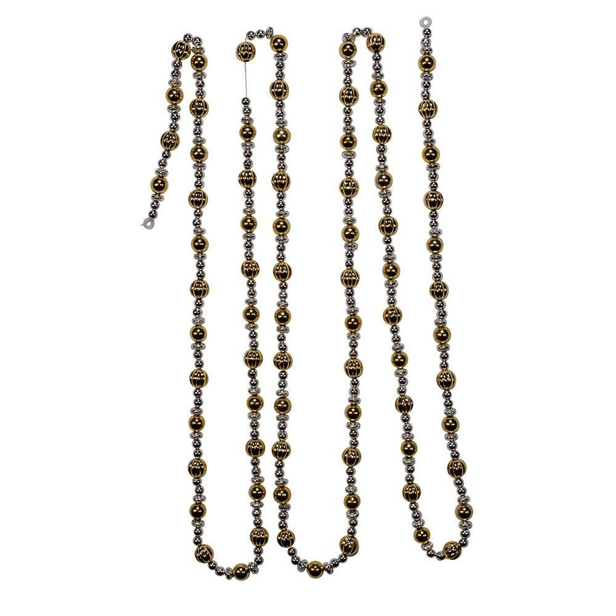 Shiny Silver and Gold Beaded Garland