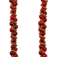 Red and Gold Bead Twisted Garland
