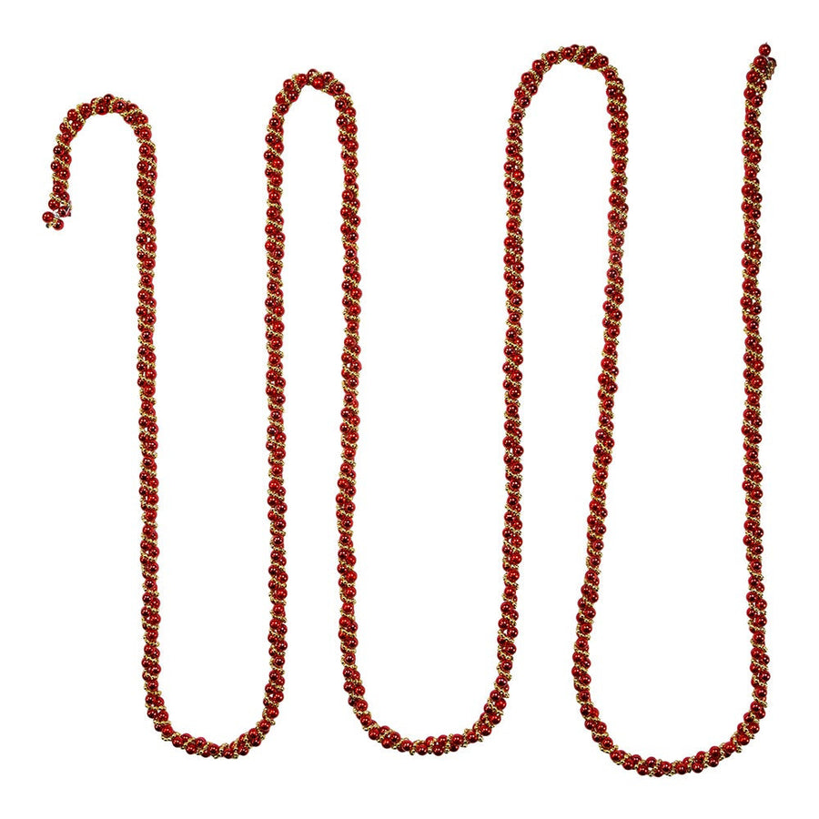 Red and Gold Bead Twisted Garland